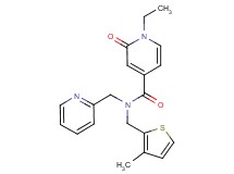 1-ethyl-N-[(3-methyl-2-thienyl)methyl]-2-oxo-N-(pyridin-2-ylmethyl)-1,2-dihydropyridine-4-carboxamide