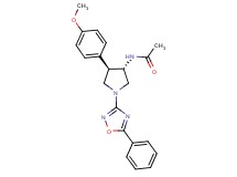 N-[(3S*,4R*)-4-(4-methoxyphenyl)-1-(5-phenyl-1,2,4-oxadiazol-3-yl)pyrrolidin-3-yl]acetamide