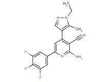 2-amino-4-(1-ethyl-5-methyl-1H-pyrazol-4-yl)-6-(3,4,5-trifluorophenyl)nicotinonitrile