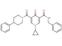 N-benzyl-1-cyclopropyl-4-oxo-5-[(4-phenyl-1-piperidinyl)carbonyl]-1,4-dihydro-3-pyridinecarboxamide