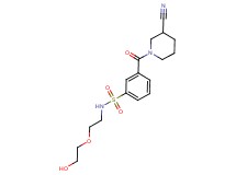3-[(3-cyanopiperidin-1-yl)carbonyl]-N-[2-(2-hydroxyethoxy)ethyl]benzenesulfonamide