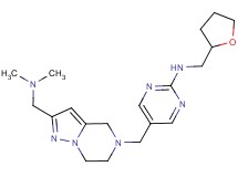 5-{[2-[(dimethylamino)methyl]-6,7-dihydropyrazolo[1,5-a]pyrazin-5(4H)-yl]methyl}-N-(tetrahydro-2-furanylmethyl)-2-pyrimidinamine