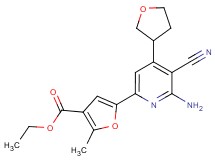 ethyl 5-[6-amino-5-cyano-4-(tetrahydrofuran-3-yl)pyridin-2-yl]-2-methyl-3-furoate
