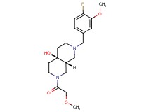 (4aR*,8aR*)-2-(4-fluoro-3-methoxybenzyl)-7-(methoxyacetyl)octahydro-2,7-naphthyridin-4a(2H)-ol
