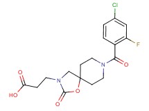 3-[8-(4-chloro-2-fluorobenzoyl)-2-oxo-1-oxa-3,8-diazaspiro[4.5]dec-3-yl]propanoic acid