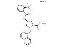 methyl (4S)-1-(1-naphthylmethyl)-4-{[2-(trifluoromethyl)benzoyl]amino}-L-prolinate