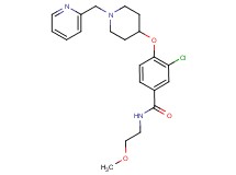 3-chloro-N-(2-methoxyethyl)-4-{[1-(2-pyridinylmethyl)-4-piperidinyl]oxy}benzamide