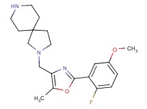 2-{[2-(2-fluoro-5-methoxyphenyl)-5-methyl-1,3-oxazol-4-yl]methyl}-2,8-diazaspiro[4.5]decane