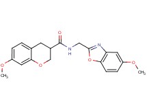7-methoxy-N-[(5-methoxy-1,3-benzoxazol-2-yl)methyl]chromane-3-carboxamide