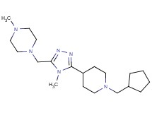 1-({5-[1-(cyclopentylmethyl)piperidin-4-yl]-4-methyl-4H-1,2,4-triazol-3-yl}methyl)-4-methylpiperazine
