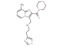 N-{[8-methyl-2-(4-morpholinylcarbonyl)imidazo[1,2-a]pyridin-3-yl]methyl}-2-(1,3-thiazol-4-yl)ethanamine