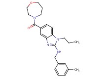 N-(3-methylbenzyl)-5-(1,4-oxazepan-4-ylcarbonyl)-1-propyl-1H-benzimidazol-2-amine