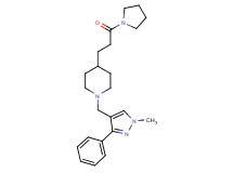 1-[(1-methyl-3-phenyl-1H-pyrazol-4-yl)methyl]-4-[3-oxo-3-(1-pyrrolidinyl)propyl]piperidine