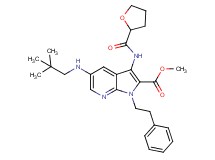 methyl 5-[(2,2-dimethylpropyl)amino]-1-(2-phenylethyl)-3-[(tetrahydro-2-furanylcarbonyl)amino]-1H-pyrrolo[2,3-b]pyridine-2-carboxylate