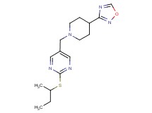 2-(sec-butylthio)-5-{[4-(1,2,4-oxadiazol-3-yl)piperidin-1-yl]methyl}pyrimidine