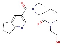 2-(6,7-dihydro-5H-cyclopenta[b]pyridin-3-ylcarbonyl)-7-(2-hydroxyethyl)-2,7-diazaspiro[4.5]decan-6-one