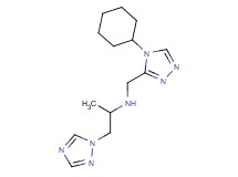 N-[(4-cyclohexyl-4H-1,2,4-triazol-3-yl)methyl]-1-(1H-1,2,4-triazol-1-yl)propan-2-amine