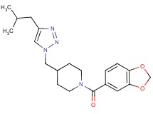 1-(1,3-benzodioxol-5-ylcarbonyl)-4-[(4-isobutyl-1H-1,2,3-triazol-1-yl)methyl]piperidine