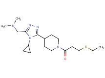 1-(4-cyclopropyl-5-{1-[3-(ethylthio)propanoyl]piperidin-4-yl}-4H-1,2,4-triazol-3-yl)-N,N-dimethylmethanamine