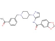 N-{1-[1-(3-acetylbenzyl)-4-piperidinyl]-1H-pyrazol-5-yl}-1,3-benzodioxole-5-carboxamide