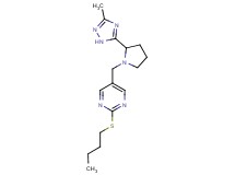 2-(butylthio)-5-{[2-(3-methyl-1H-1,2,4-triazol-5-yl)pyrrolidin-1-yl]methyl}pyrimidine