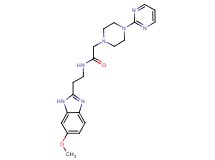 N-[2-(6-methoxy-1H-benzimidazol-2-yl)ethyl]-2-[4-(2-pyrimidinyl)-1-piperazinyl]acetamide