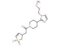 1-[(1,1-dioxido-2,3-dihydro-3-thienyl)acetyl]-4-[1-(2-methoxyethyl)-1H-imidazol-2-yl]piperidine