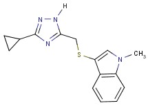 3-{[(3-cyclopropyl-1H-1,2,4-triazol-5-yl)methyl]thio}-1-methyl-1H-indole