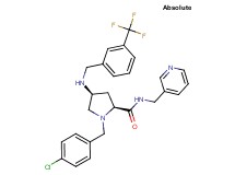 (4S)-1-(4-chlorobenzyl)-N-(3-pyridinylmethyl)-4-{[3-(trifluoromethyl)benzyl]amino}-L-prolinamide