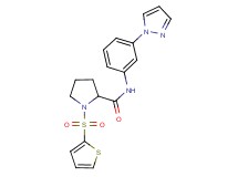 N-[3-(1H-pyrazol-1-yl)phenyl]-1-(2-thienylsulfonyl)prolinamide