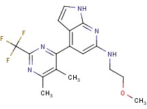4-[5,6-dimethyl-2-(trifluoromethyl)pyrimidin-4-yl]-N-(2-methoxyethyl)-1H-pyrrolo[2,3-b]pyridin-6-amine