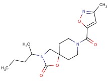 3-(1-methylbutyl)-8-[(3-methylisoxazol-5-yl)carbonyl]-1-oxa-3,8-diazaspiro[4.5]decan-2-one