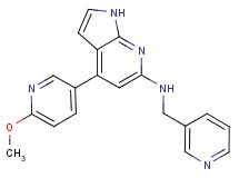 4-(6-methoxypyridin-3-yl)-N-(pyridin-3-ylmethyl)-1H-pyrrolo[2,3-b]pyridin-6-amine