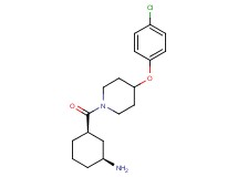 (rel-(1S,3R)-3-{[4-(4-chlorophenoxy)-1-piperidinyl]carbonyl}cyclohexyl)amine hydrochloride