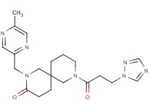 2-[(5-methylpyrazin-2-yl)methyl]-8-[3-(1H-1,2,4-triazol-1-yl)propanoyl]-2,8-diazaspiro[5.5]undecan-3-one