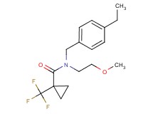 N-(4-ethylbenzyl)-N-(2-methoxyethyl)-1-(trifluoromethyl)cyclopropanecarboxamide