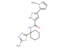 N-[1-(5-amino-1,3,4-thiadiazol-2-yl)cyclohexyl]-3-(1-methyl-1H-pyrrol-2-yl)-1H-pyrazole-5-carboxamide