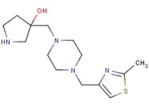 3-({4-[(2-methyl-1,3-thiazol-4-yl)methyl]-1-piperazinyl}methyl)-3-pyrrolidinol dihydrochloride