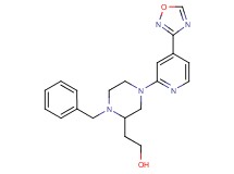 2-{1-benzyl-4-[4-(1,2,4-oxadiazol-3-yl)-2-pyridinyl]-2-piperazinyl}ethanol