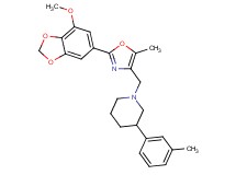 1-{[2-(7-methoxy-1,3-benzodioxol-5-yl)-5-methyl-1,3-oxazol-4-yl]methyl}-3-(3-methylphenyl)piperidine