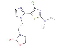 3-(2-{2-[4-chloro-2-(dimethylamino)-1,3-thiazol-5-yl]-1H-imidazol-1-yl}ethyl)-1,3-oxazolidin-2-one