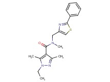 1-ethyl-N,3,5-trimethyl-N-[(2-phenyl-1,3-thiazol-4-yl)methyl]-1H-pyrazole-4-carboxamide