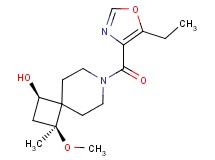 (1R*,3S*)-7-[(5-ethyl-1,3-oxazol-4-yl)carbonyl]-3-methoxy-3-methyl-7-azaspiro[3.5]nonan-1-ol