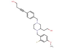 4-(4-{[4-(2-fluoro-4-methoxybenzyl)-3-(2-hydroxyethyl)-1-piperazinyl]methyl}phenyl)-3-butyn-1-ol