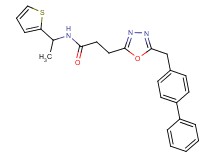 3-[5-(4-biphenylylmethyl)-1,3,4-oxadiazol-2-yl]-N-[1-(2-thienyl)ethyl]propanamide