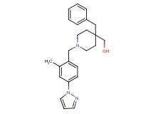 {4-benzyl-1-[2-methyl-4-(1H-pyrazol-1-yl)benzyl]-4-piperidinyl}methanol