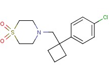 4-{[1-(4-chlorophenyl)cyclobutyl]methyl}thiomorpholine 1,1-dioxide trifluoroacetate