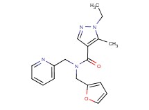 1-ethyl-N-(2-furylmethyl)-5-methyl-N-(pyridin-2-ylmethyl)-1H-pyrazole-4-carboxamide