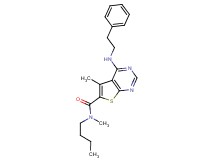 N-butyl-N,5-dimethyl-4-[(2-phenylethyl)amino]thieno[2,3-d]pyrimidine-6-carboxamide