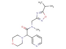 N-[(5-isopropyl-1,2,4-oxadiazol-3-yl)methyl]-N-methyl-2-(4-morpholinyl)-2-(3-pyridinyl)acetamide